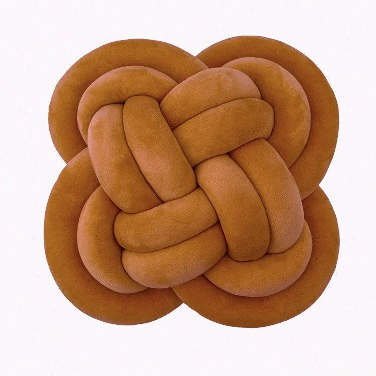 DecorBites™ Knot Pillow Ball Xmas Decorative Throw Pillow with Soft Plush