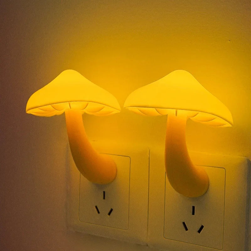 DecorBites™ LED Mushroom Night Light for Home Decoration and Bedroom, Light-controlled Sensor