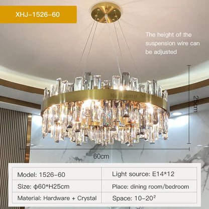 DecorBites™ Crystal Chandelier: Modern Luxury, High-end, Creative Design for Living Room, Bedroom, Kitchen