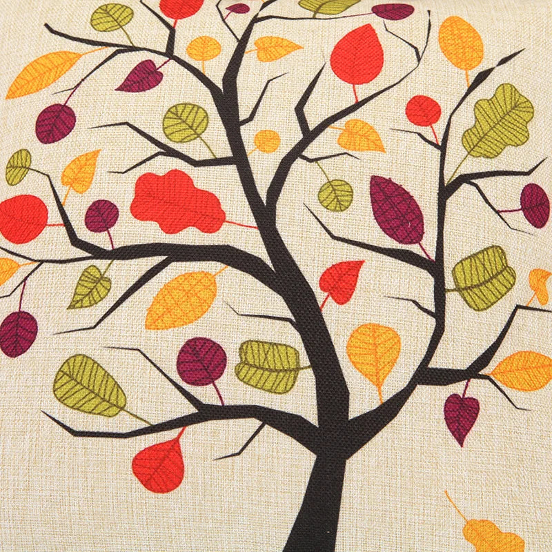 DecorBites™ Abstract Tree Flower Pattern Pillow Cover for Home Decor