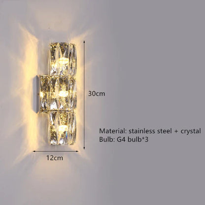Aplique de pared de cristal contemporáneo DecorBites™ para mesilla de noche, baño, pasillo, vestíbulo o iluminación de fondo de TV