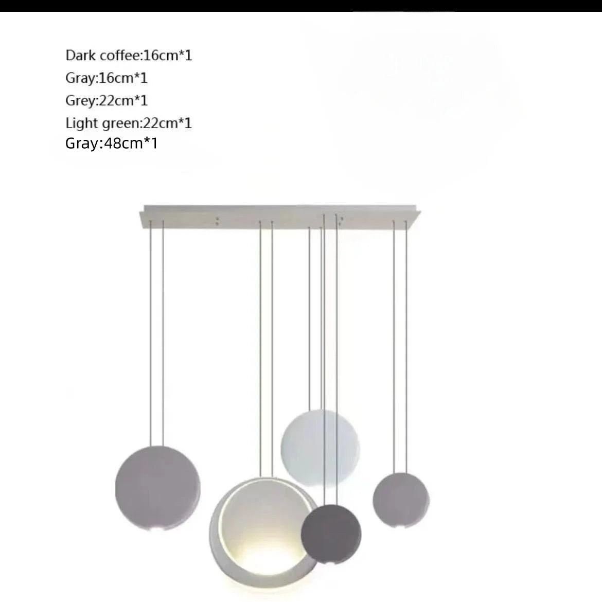 Lámpara de araña DecorBites™ Crescent Moon para comedor, cafetería, isla de cocina y bar.