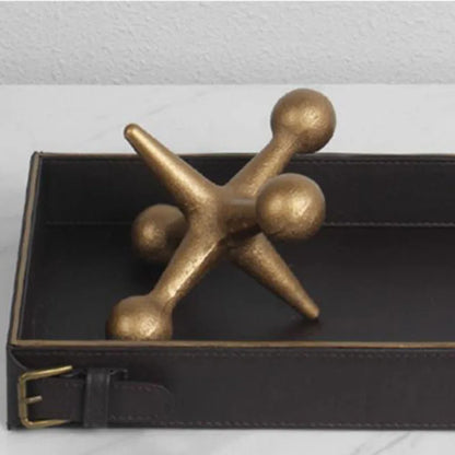 DecorBites™ Golden Geometric Resin Handicrafts Molecular Model Abstract Home Decoration