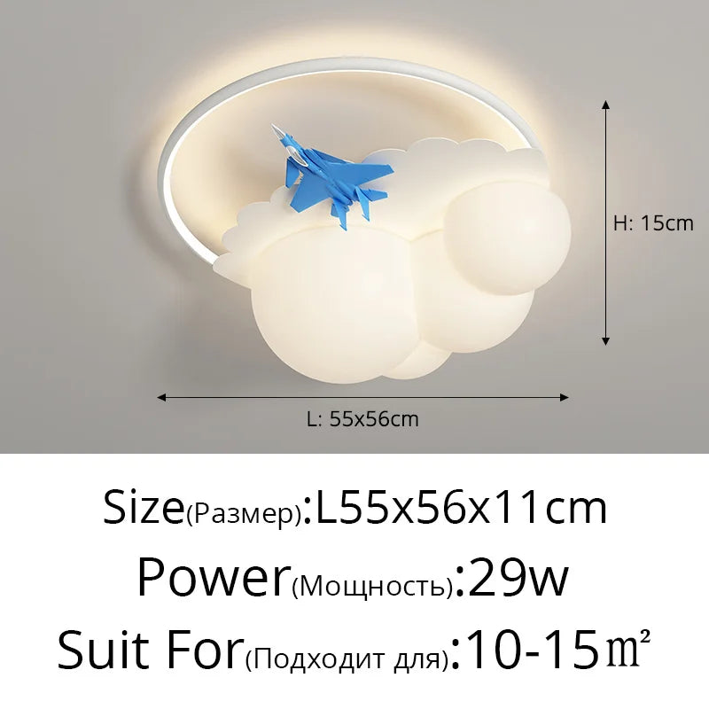 Cloud Airplane Ceiling Chandelier
