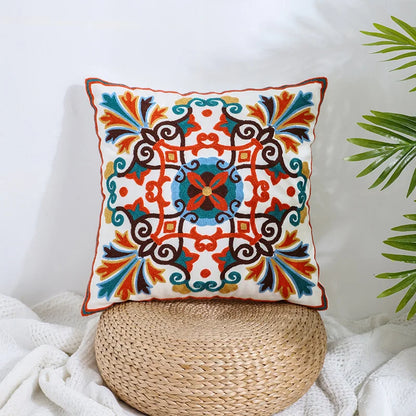 DecorBites™ Boho Farmhouse Floral Square Pillow Cover Set of 2