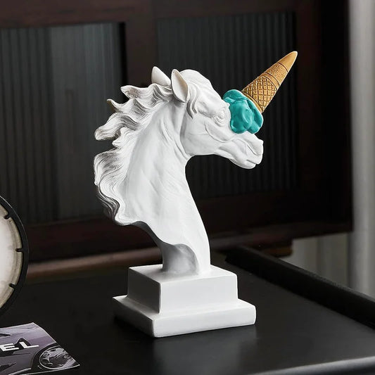 DecorBites™ Horse Head Sculpture Resin Animal Statue Modern Home Decor