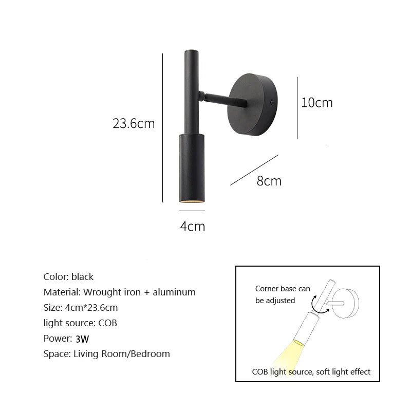 DecorBites™ LED Wall Lamp Night Light for Bedroom Bedside Reading Living Room Decor