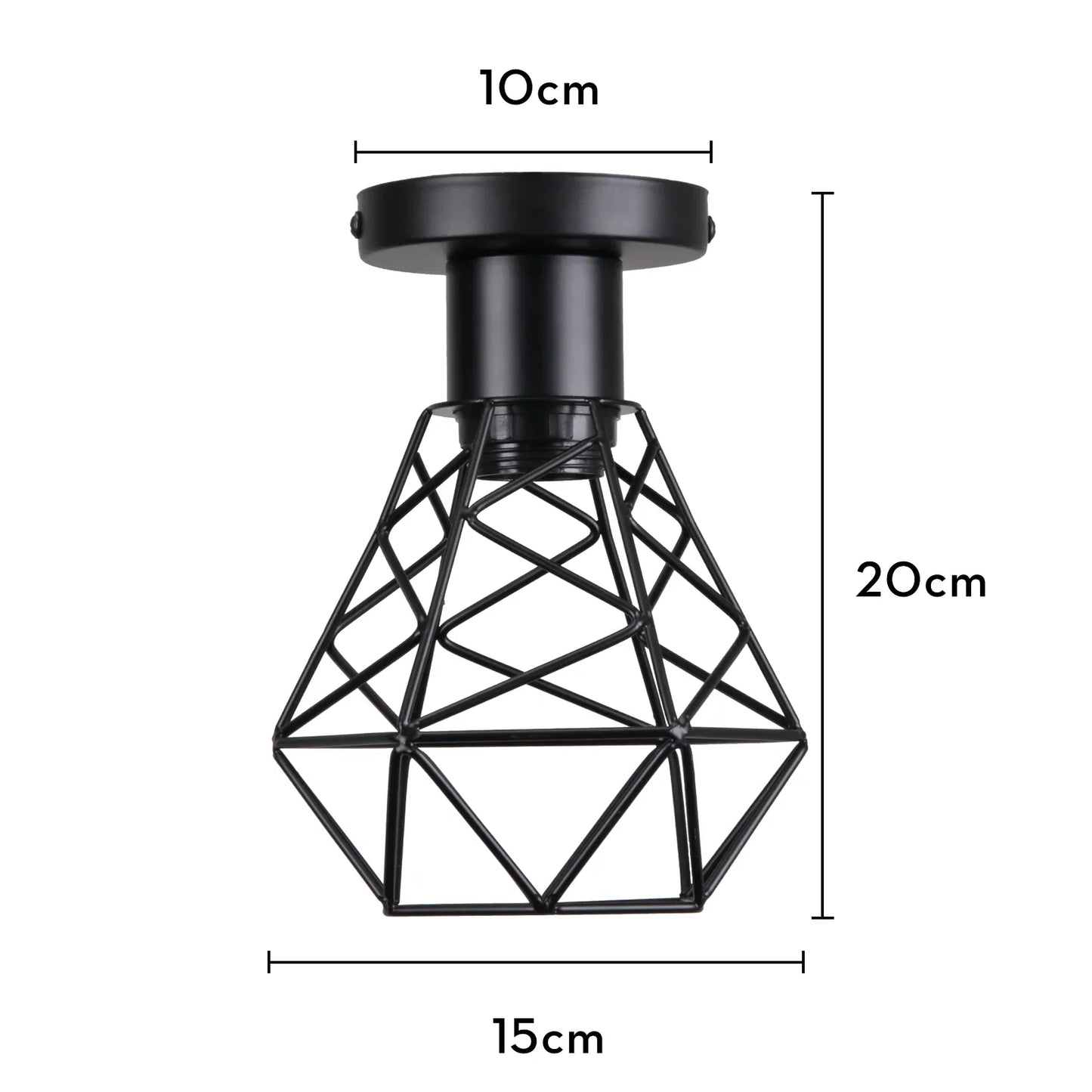 DecorBites™ Industrial LED Ceiling Light: Modern Retro Loft Plafonniers for Living Room Kitchen Cage Home Decor