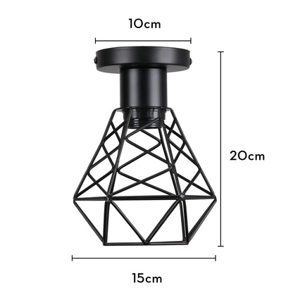 DecorBites™ Industrial LED Ceiling Light: Modern Retro Loft Plafonniers for Living Room Kitchen Cage Home Decor