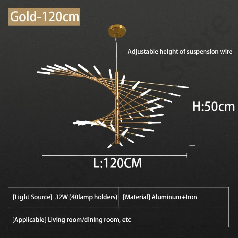 Luz colgante de techo LED Fireworks™ Decorbites - Decoración de habitación moderna de lujo regulable