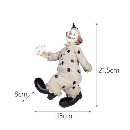 DecorBites™ Circus Clown Joker Figurine: Cheerful Buffoon Doll for Home Office Decor