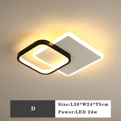 Lámpara de techo LED DecorBites™: Iluminación interior cuadrada y redonda, para dormitorio, recibidor, luz blanca neutra/fría/cálida