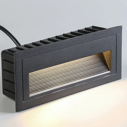 Aplique de pared LED empotrable DecorBites™ para escalones y escaleras exteriores, resistente al agua IP65.