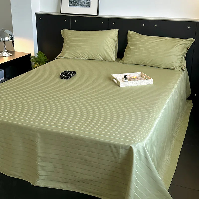 Decorbites™ Luxus-Baumwoll-Satin-Streifen-Bettwäsche-Set mit 2 Kissenbezügen