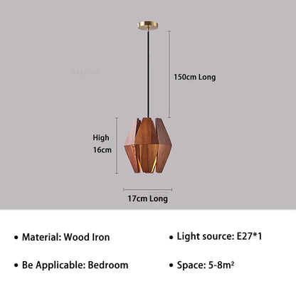 DecorBites™ Japanese Style Wood Pendant Lamps: Timeless Elegance for Your Living Space