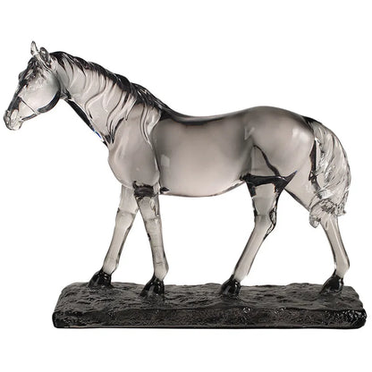 DecorBites™ Clear Horse Resin Sculpture Decorative Figurine Home Decoration