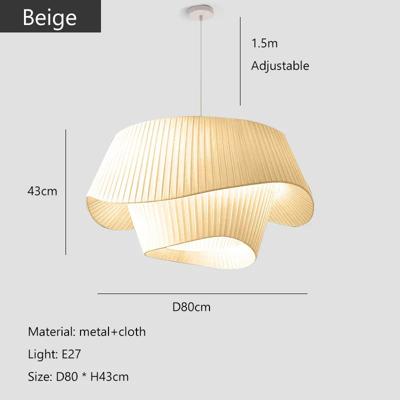 Decorbites™ Sahne Wind Fabric LED Hängelampe - Vintage Nordisch Minimalistisches Wohnraumdekoration