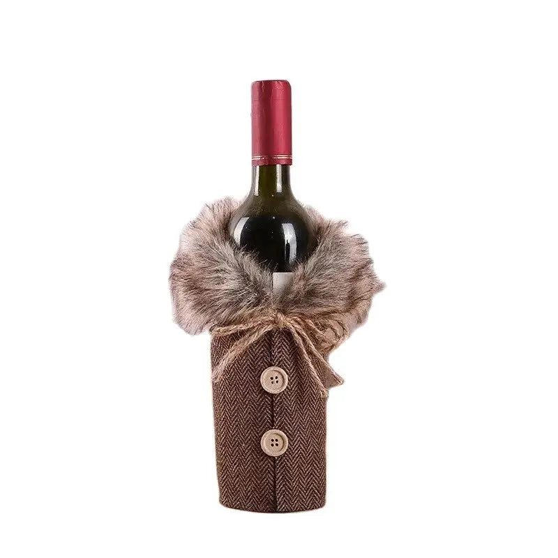 Christmas Wine Bottle Cover Merry Christmas Decorations For Home 2024 Cristmas Ornament Xmas Navidad Gifts Happy New Year 2025