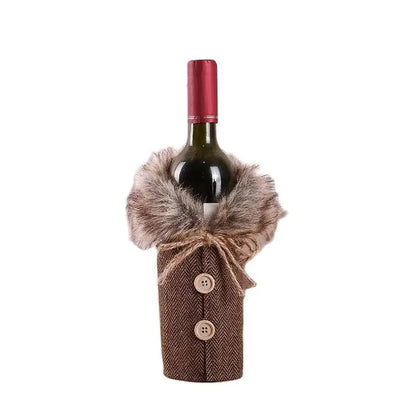 Christmas Wine Bottle Cover Merry Christmas Decorations For Home 2024 Cristmas Ornament Xmas Navidad Gifts Happy New Year 2025