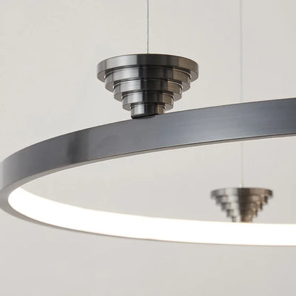 DecorBites™ Circular All-Copper Italian Style LED Pendant Lamp for Living Room and Bedroom