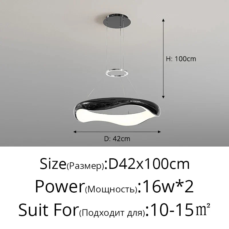 DecorBites™ Black Chrome Pendant Lamp for Dining Room Kitchen Indoor Lighting