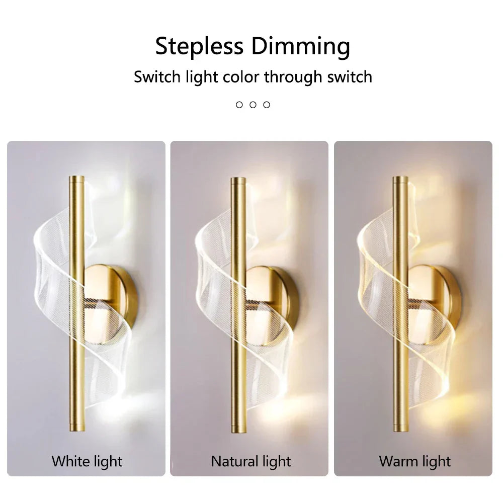 DecorBites™ LED Indoor Wall Sconce Light for Living Room Bedroom Decor