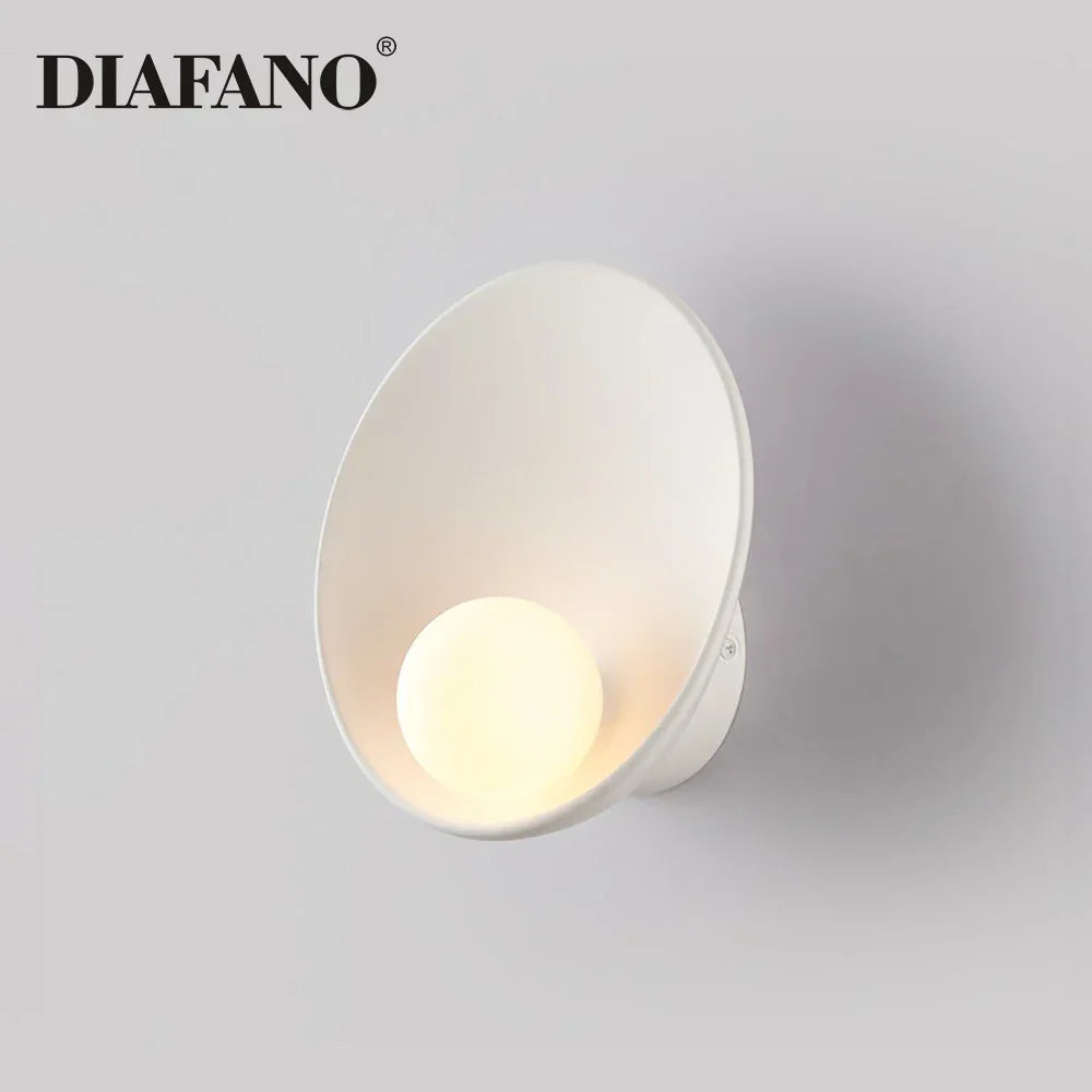 DecorBites™ Gypsum Glass LED Wall Sconce Minimalist Lighting for Bedroom Aisle Surface Mounted