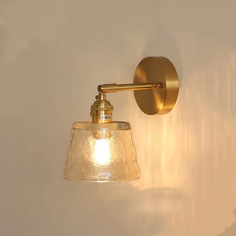 Decorbites™ Luces de Pared LED de Vidrio Verde con Interruptor de Cadena Estilo Vintage Lámpara de Mesa de Noche