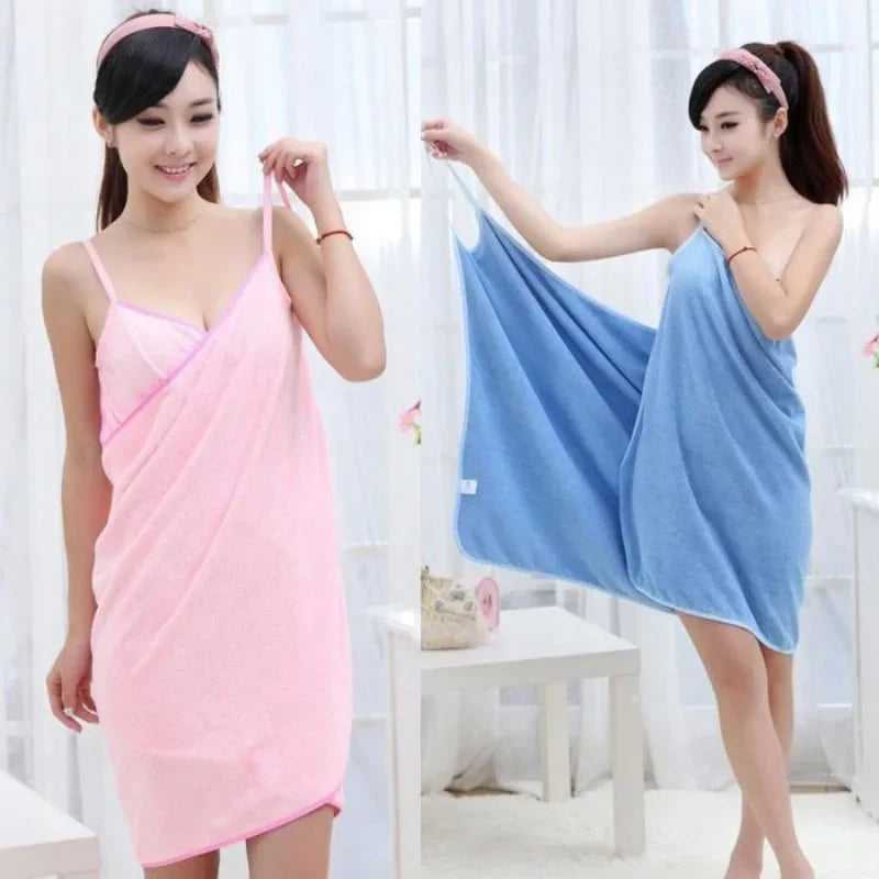 Decobites Microfiber Ladies Bath Towel Nightgown for Fast Drying and Soft Absorbent Spa Experience