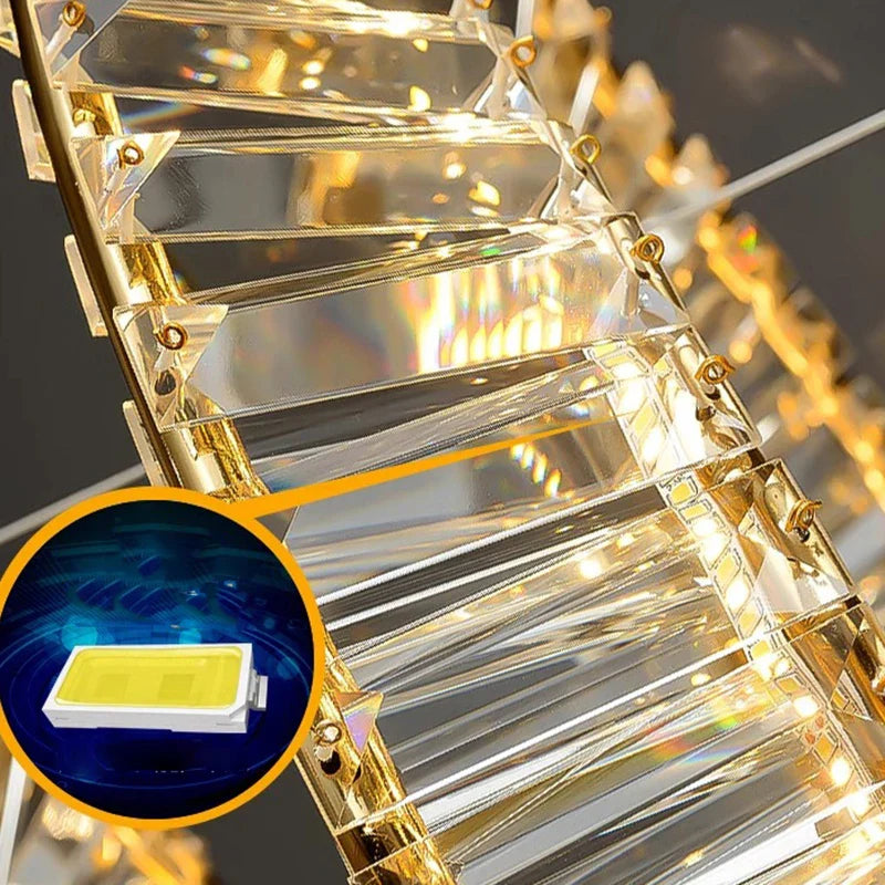 DecorBites™ Crystal Chandelier: Modern Home Interior Lighting, Living & Dining Room Pendant Lights