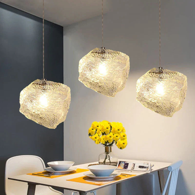 DecorBites™ Ice Cake Glass Chandelier Pendant Lights for Indoor Decor Lighting