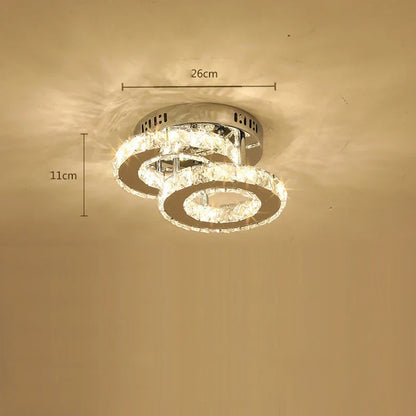 DecorBites™ Crystal LED Ceiling Lamps Modern Chandeliers for Home Room Decor