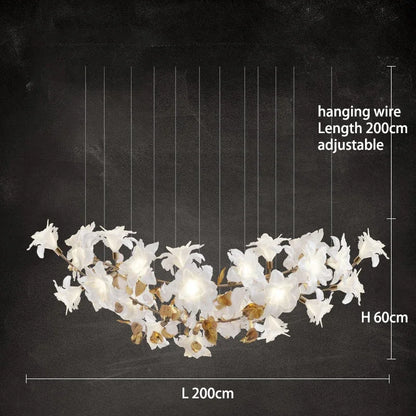 DecorBites™ Crystal Flower Chandelier: Luxury Ceiling Pendant Light for Home Decor