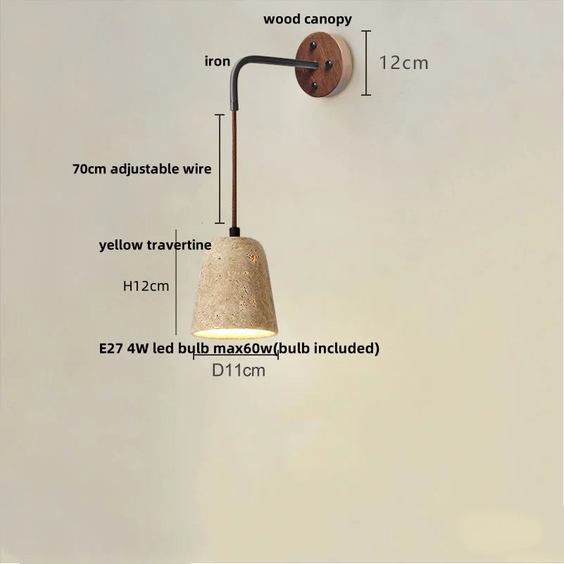 DecorBites™ LED Travertine Stone Wall Lamp - Modern Nordic Stair Light