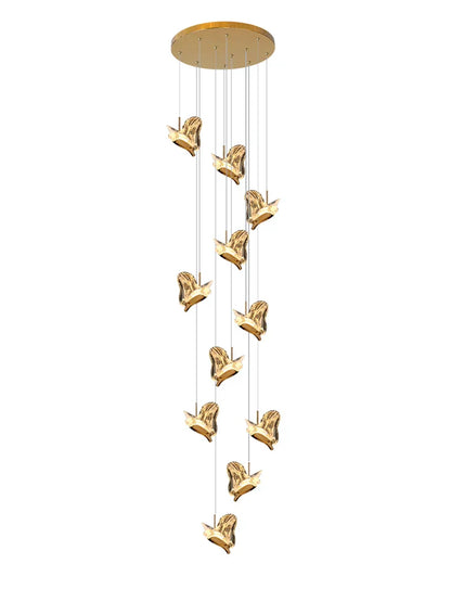 DecorBites™ Crystal Chandelier: Modern Luxury Pendant Lights for Living Room, Staircase, Villa