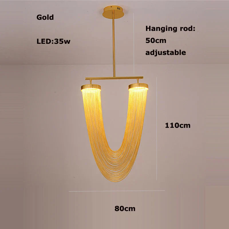 DecorBites™ LED Aluminum Ceiling Chandelier Lighting Hanging Lamps for Foyer