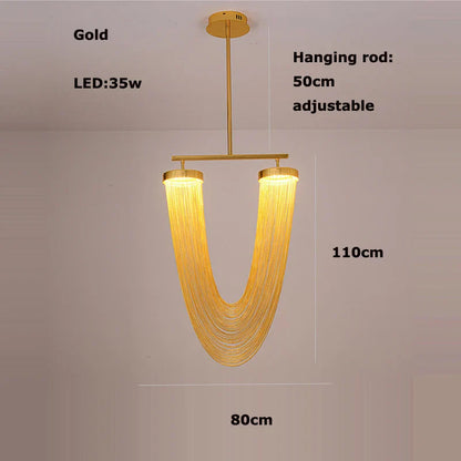 DecorBites™ LED Aluminum Ceiling Chandelier Lighting Hanging Lamps for Foyer