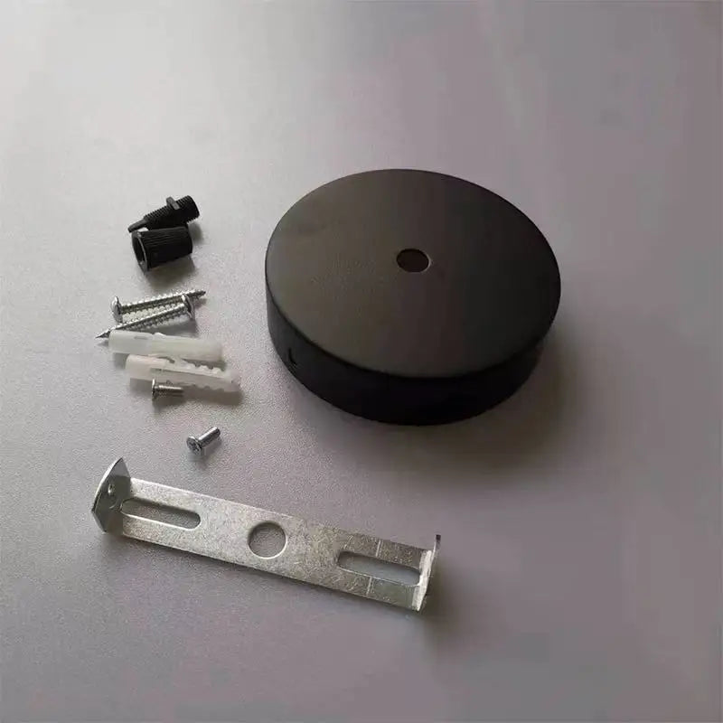 Italian Linear Black Metal & Acrylic Pendant Light
