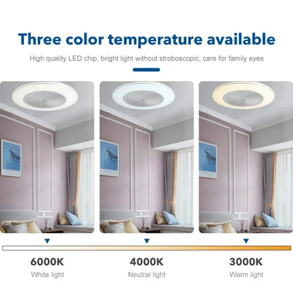 DecorBites™ Invisible Blade LED Ceiling Fan Light, Modern Decor for Living Room & Bedroom.