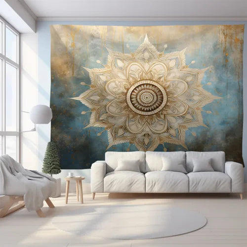 Decobites Mandala Flower Tapestry: Retro Cool Nordic Style Wall Decor