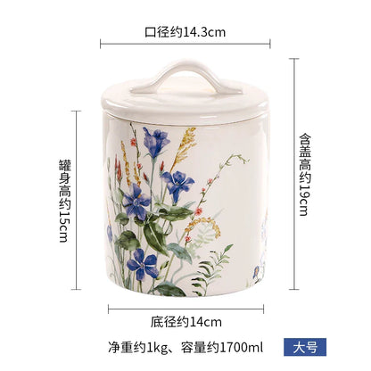 DecorBites™ Large Silicone Sealed Flower Storage Jar, Nut & Tea Caddy, Snack Can, Sugar & Spice Canister