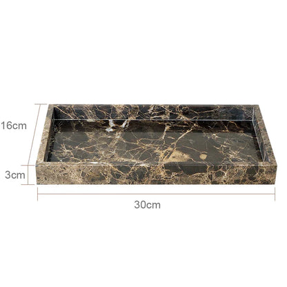 DecorBites™ Emperador Dark Marble Bathroom Set with Luxury Accessories