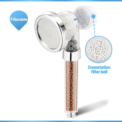 DecorBites™ High Pressure Bath Shower Head with Anion Filter for Spa Experience