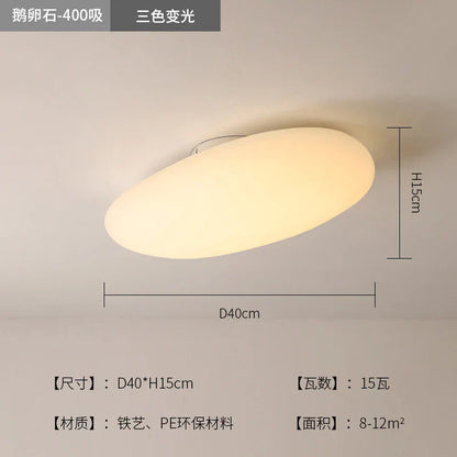 Lámpara colgante LED DecorBites™ Pebble: Elegante candelabro blanco para decoración de salas de estar, dormitorios y restaurantes.