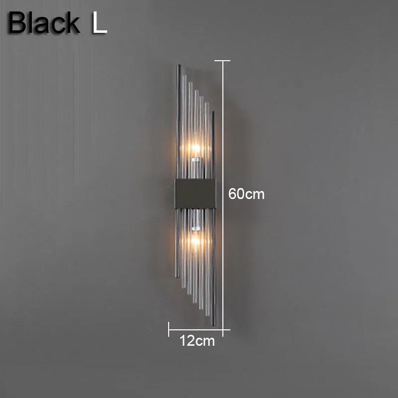 DecorBites™ Crystal Wall Lamp: Elegant LED Indoor Lighting for Living Room, Bedroom, Hotel, and TV Background