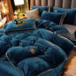 Decobites Milk Velvet Duvet Cover Set with Sheet, Quilt Cover, Pillowcases - Queen Size