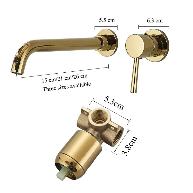 Grifo de lavabo DecorBites™ Gold: Monomando, agua caliente y fría, acabado negro mate