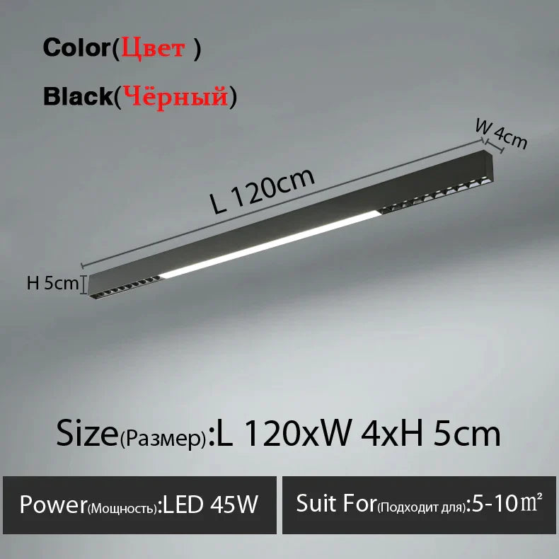 Lámpara de techo lineal LED DecorBites™ para sala de estar, comedor y dormitorio - Diseño minimalista