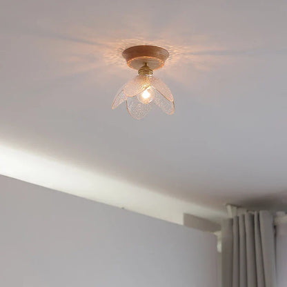 DecorBites™ Glass Wood LED Ceiling Light Modern Ceiling Lamp