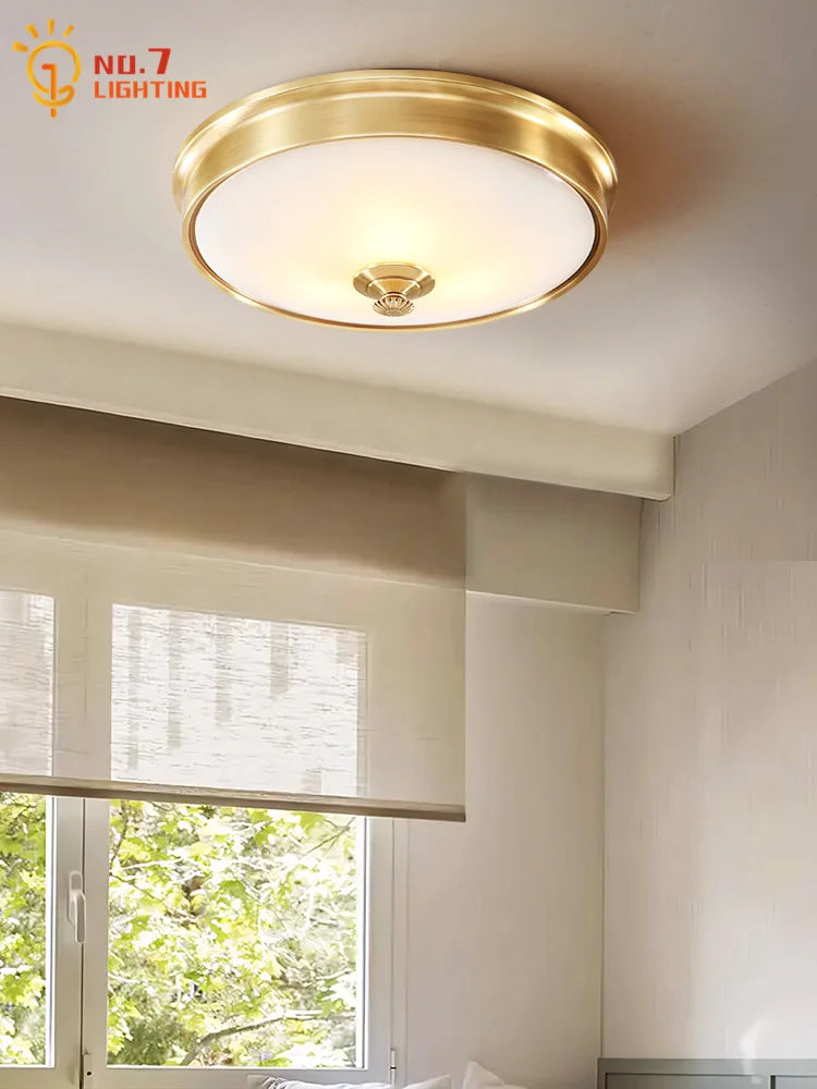 DecorBites™ Gold Lustre Copper Ceiling Lamp LED E14 Minimalist Modern Light Fixtures